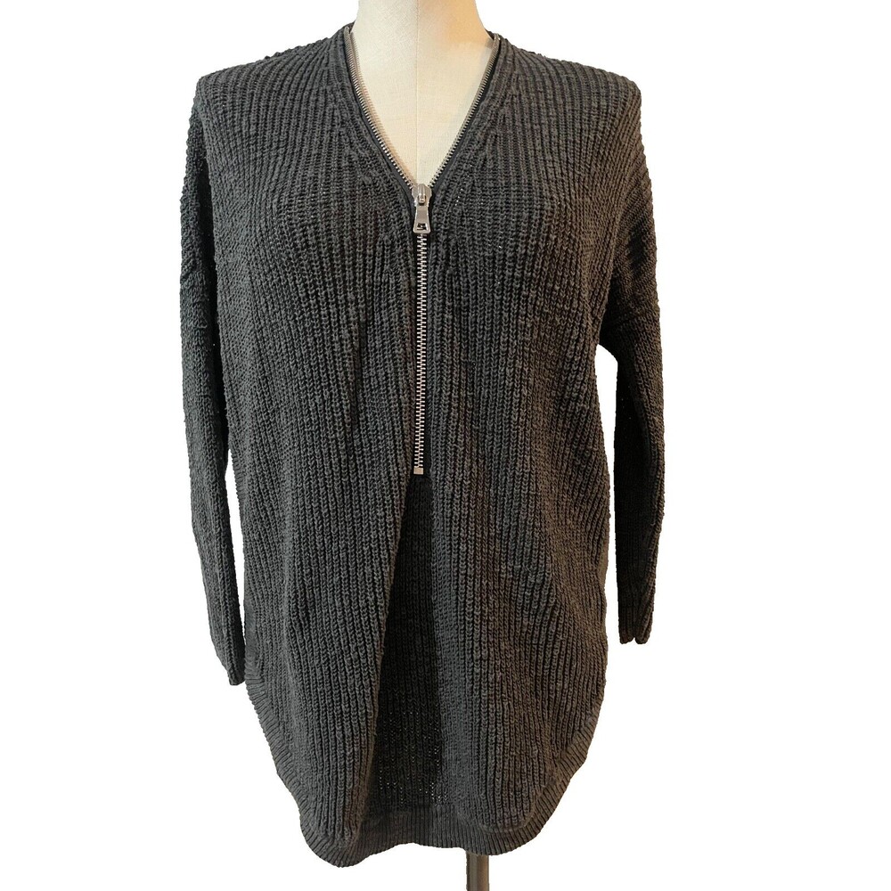 Express Vintage Y2K Women's Half Zip 100% Cotton Chunky Sweater Tunic size S